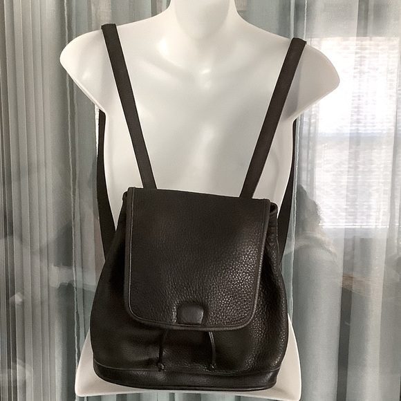 COACH VINTAGE LEATHER PEBBLE DRAWSTRING BACKPACK - Picture 1 of 16